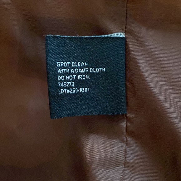 ana Faux Brown Leather Jacket Size Medium Moto Zipper - Picture 12 of 12